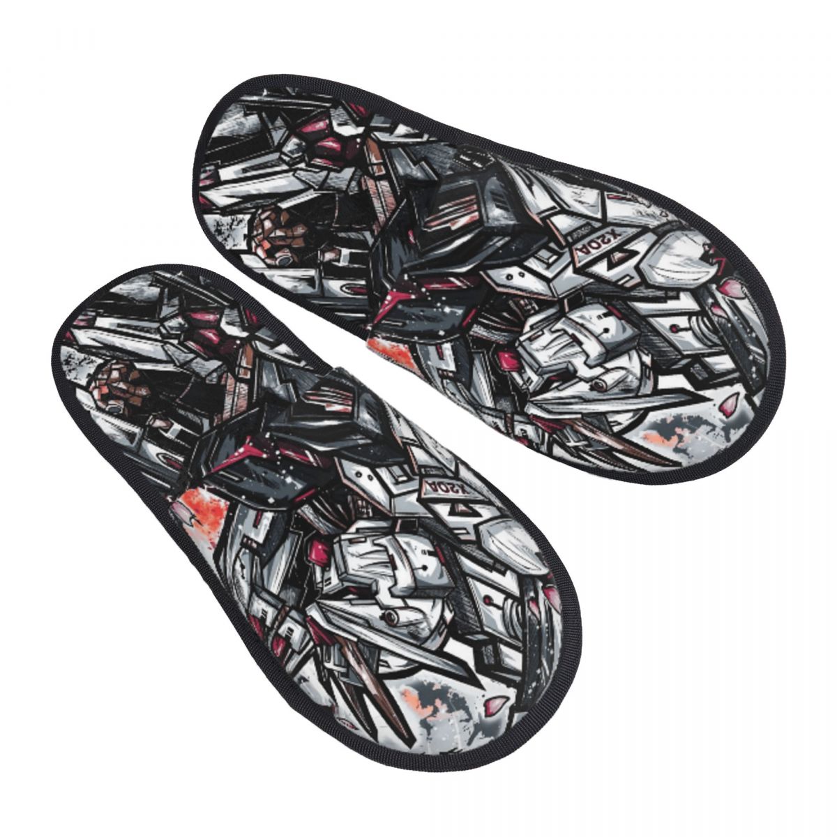 Insole Memory Foam - 機動戦士ガンダム ベッドルームスリッパ メモリーフォーム入り 女性男性向けギフト 滑り止めソール付きハウスシューズ