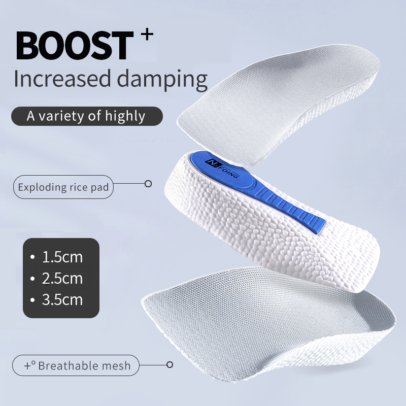 低反発身長増加インソール男性女性靴偏平足アーチサポート整形外 - Insole Memory Foam のレビューと価格