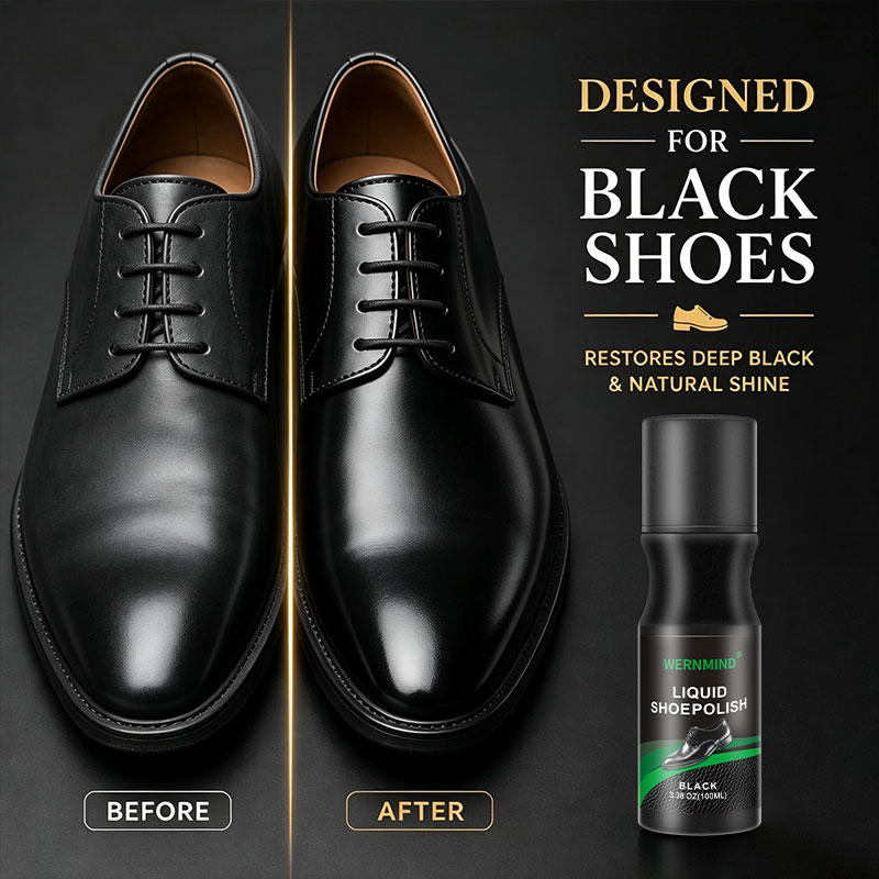 スポンジチップ付きの黒色液体靴磨き — レザーシューズのお手 - Sneaker Care Tips のレビューと価格