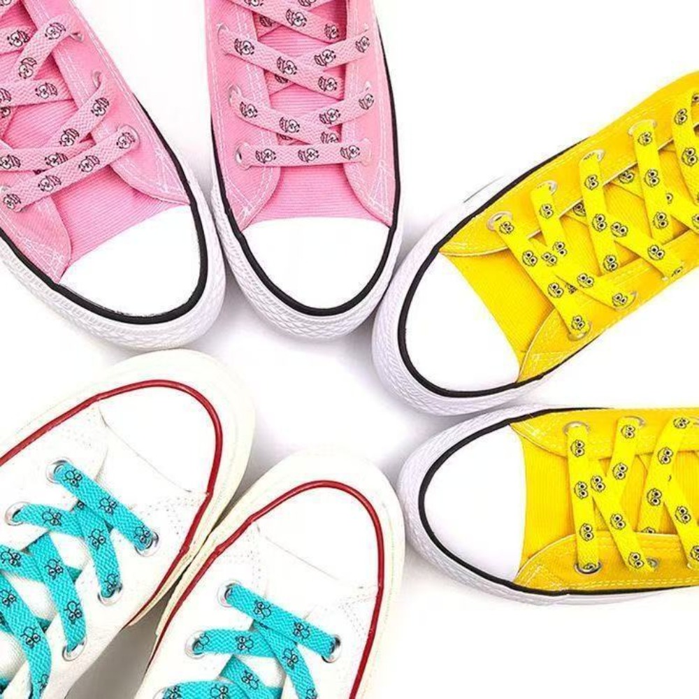 かわいいスポンジボブの靴ひも、ピンク、イエロー、ブルー、12 - Sneaker Care Accessories のレビューと価格