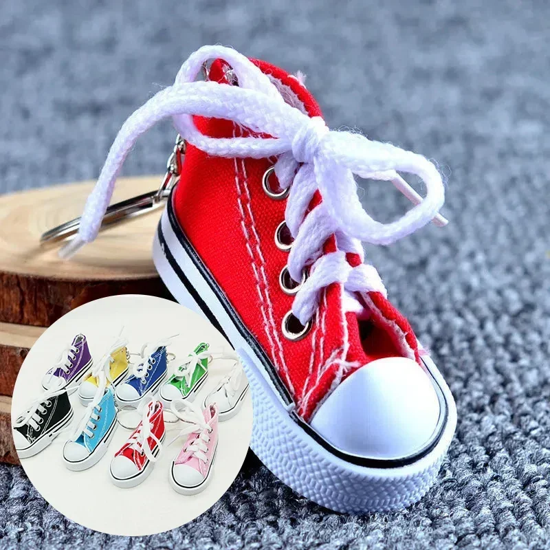 3D キャンバススニーカーテニスシューズキーホルダーブルーピ - Sneaker Care Accessories のレビューと価格