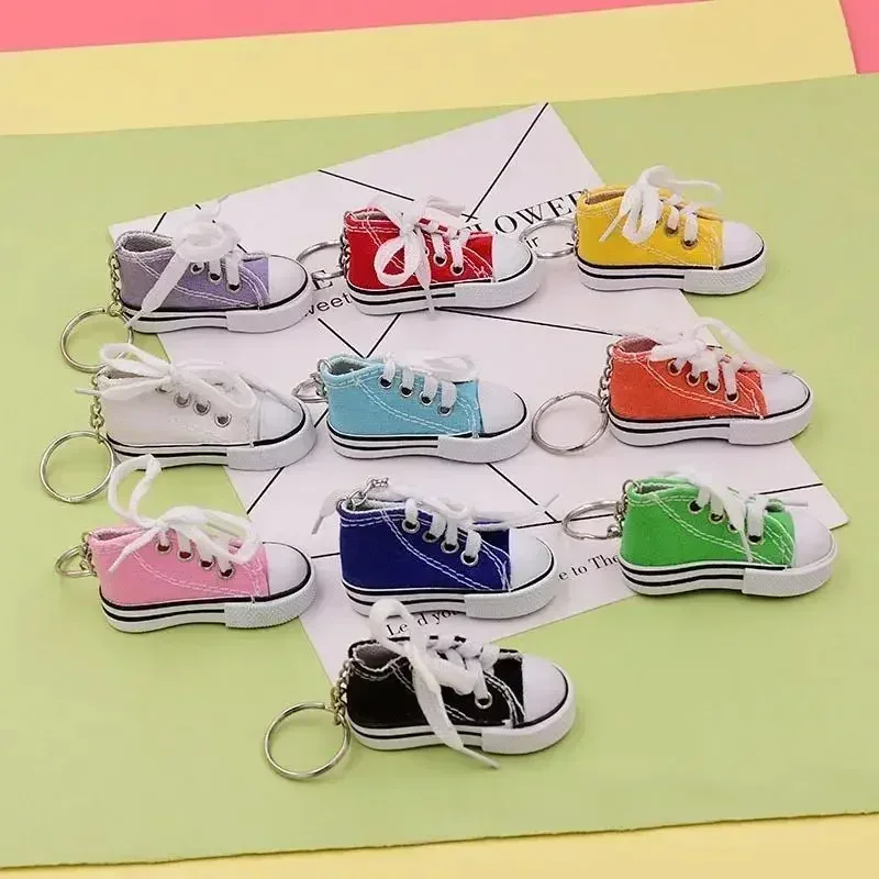 3D キャンバススニーカーテニスシューズキーホルダーブルーピ - Sneaker Care Accessories のレビューと価格